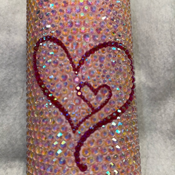 Hearts Bling Rhinestone 20oz Tumbler Cup - Picture 4 of 14